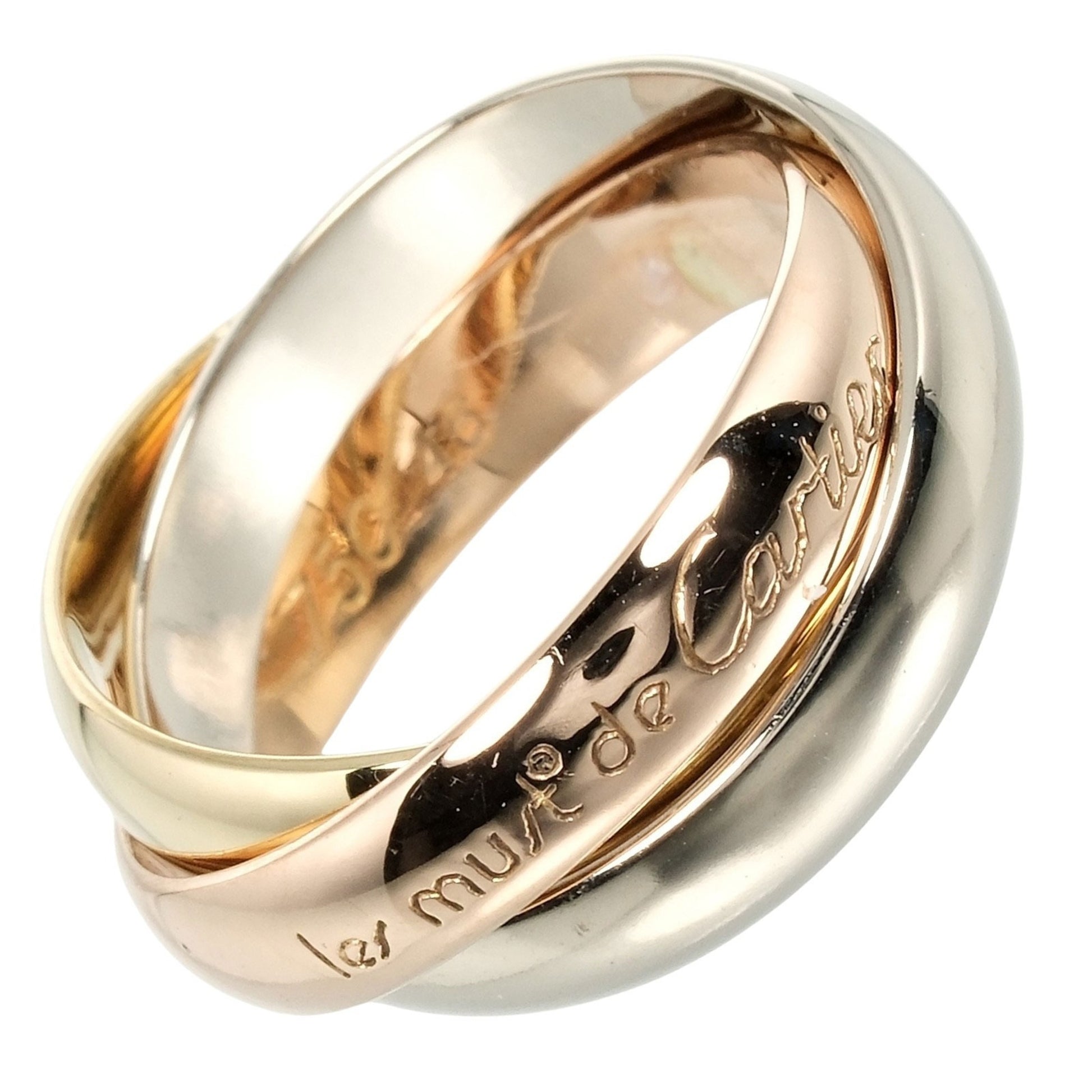 Pre-Owned Cartier CARTIER Trinity Ring K18 Gold YG PG WG Approx. 5.65g S111524314 (Good)