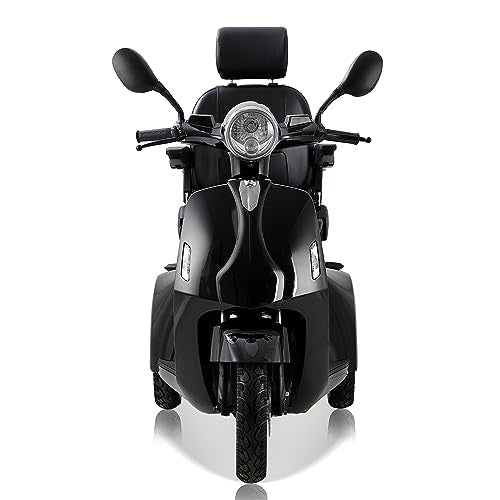 Folding Mobility Electric Trike 60V 800W,Mobility Scooters for Adults,3 Wheel Lightweight Portable Power Travel Scooters,36 Miles Long Range Electric Powered Wheelchair Device (Black)