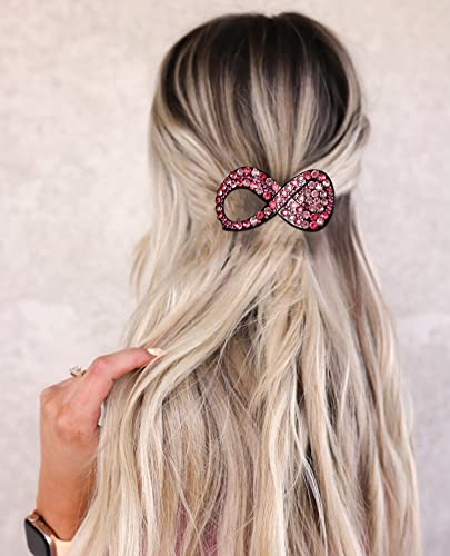 French Flat Hair Clips for Women 6Pcs Strong Hold Matte Dark V3858
