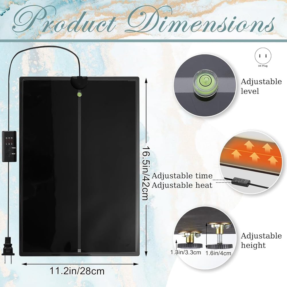 Resin Heating Leveling Board for Epoxy Resin Set 16.5in x 11in D764