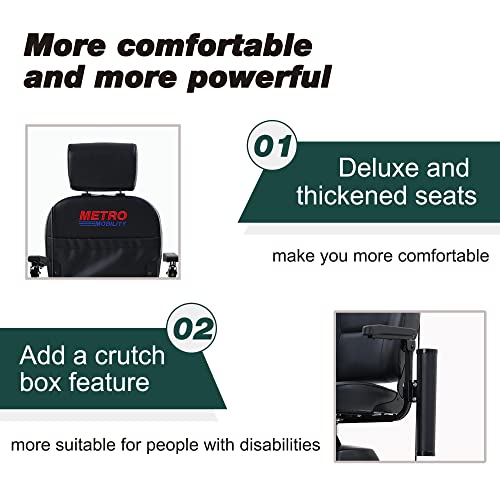 Electric Mobility Scooter for Adults and Seniors, 4-Wheel, 300 lbs Capacity V8943