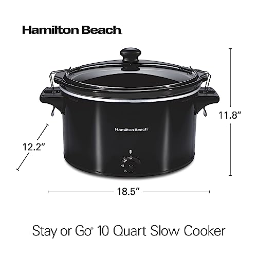 Hamilton Beach Stay or Go 6-Quart Portable Slow Cooker, Black U3266