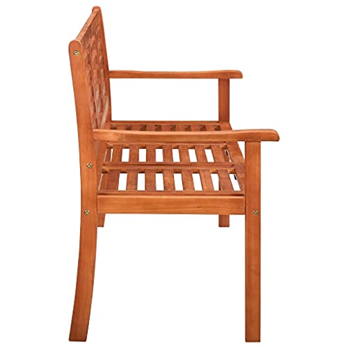 Patio Bench 3-Seater 59.1" Solid Eucalyptus Wood Rustic Brown M687284
