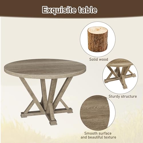 Dolonm Square Dining Table, Farmhouse Rustic Look, Light Brown M2473