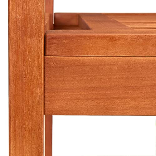 Patio Bench 3-Seater 59.1" Solid Eucalyptus Wood Rustic Brown M687284