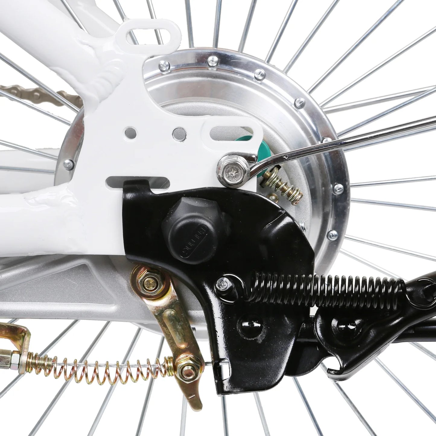 NAKTO City Electrical Bicycle for Women 22" Elegance Ebike for Adults, White D59492