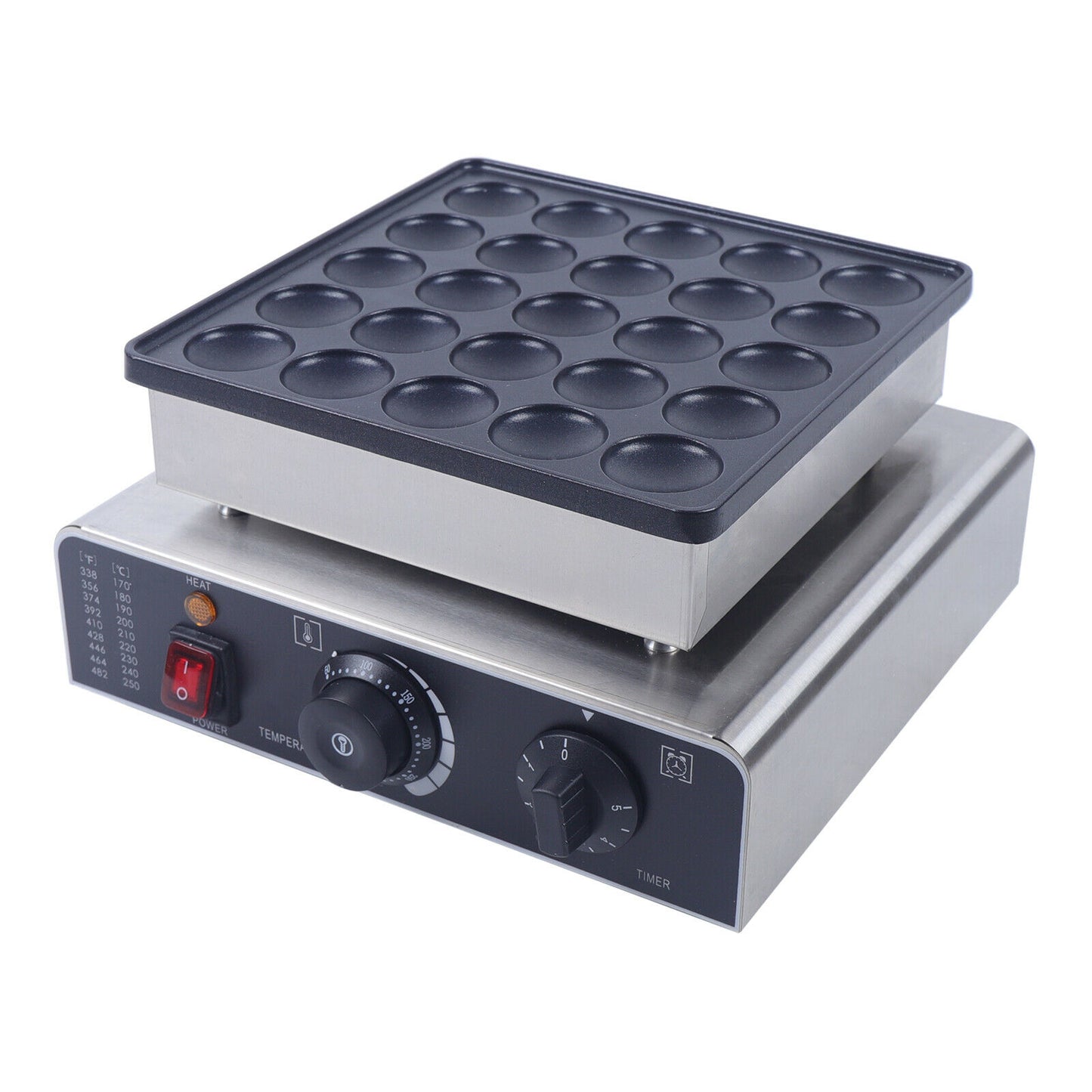 800W Commercial Nonstick Waffle Maker Mini Dutch Pancake Baker E43707