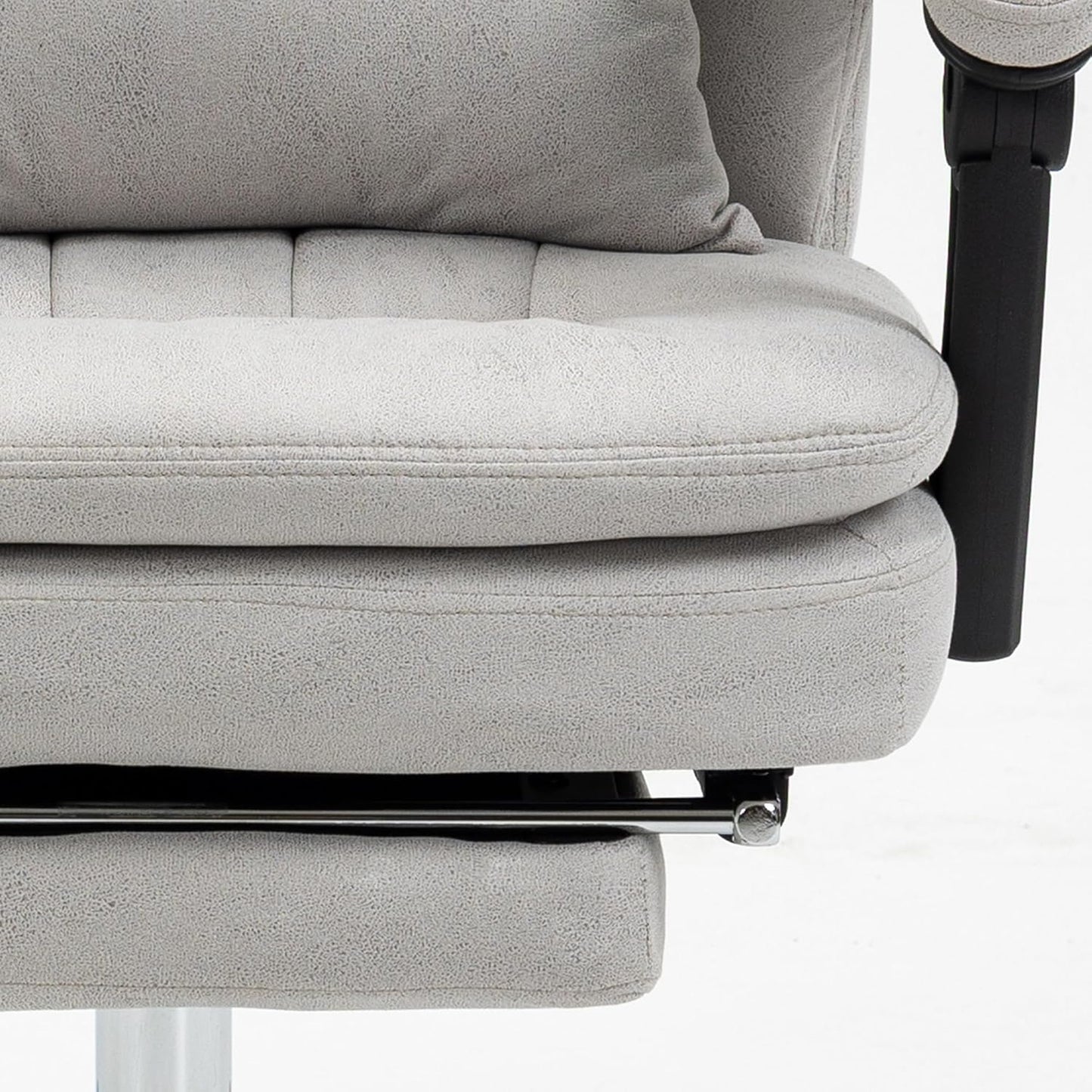 Executive Massage Office Chair Swivel Reclining PU Leather with Lumbar Support, Light Gray P303