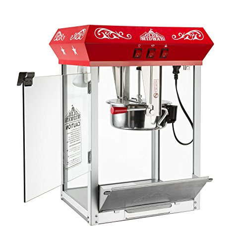 Olde Midway Bar Style Popcorn Machine with 8-Ounce Kettle - Black P70905