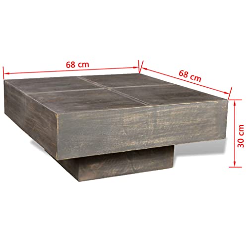 Mango Wood Square Coffee Table Dark Brown M476104