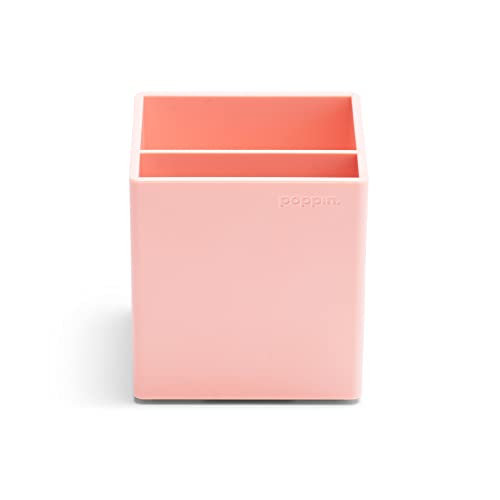 Poppin Pen Holder with 2 Compartments, Blush Pink C555388