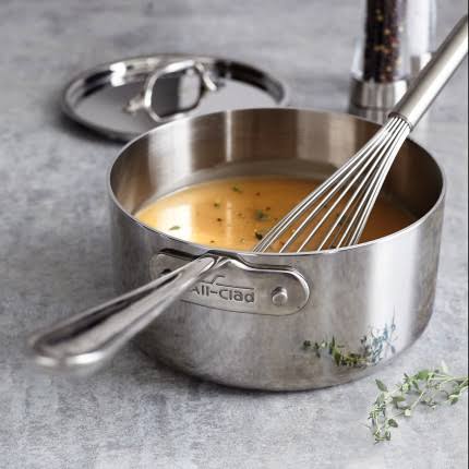 All-Clad Stainless Steel Saucepan with Lid, 4 qt A556217