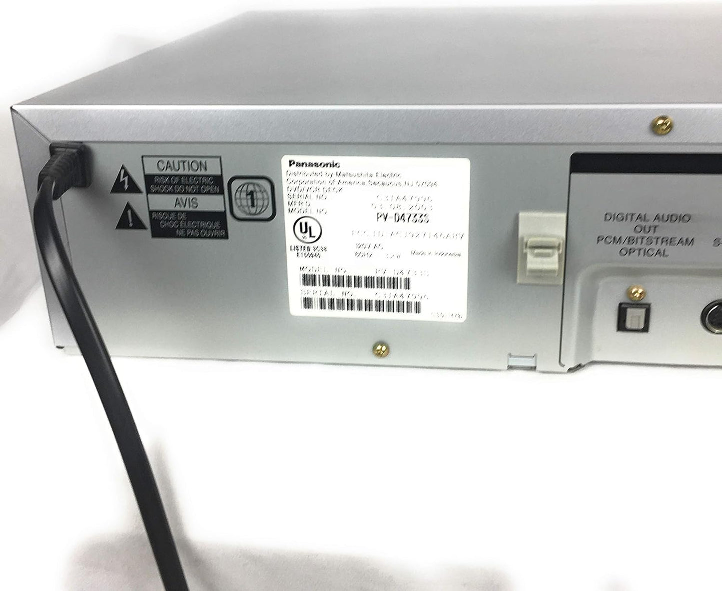 Panasonic PV-D4733S DVD/VCR Combo Deck E80639