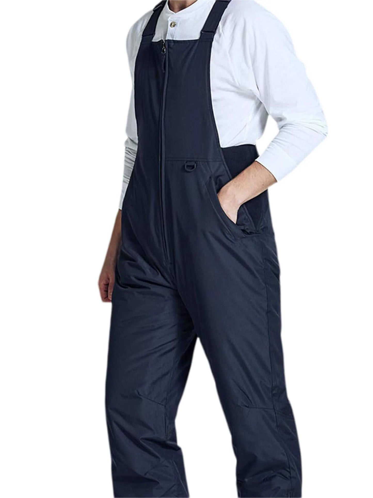 Men's Insulated Waterproof Ski Bib Overalls with Pocket Y52422