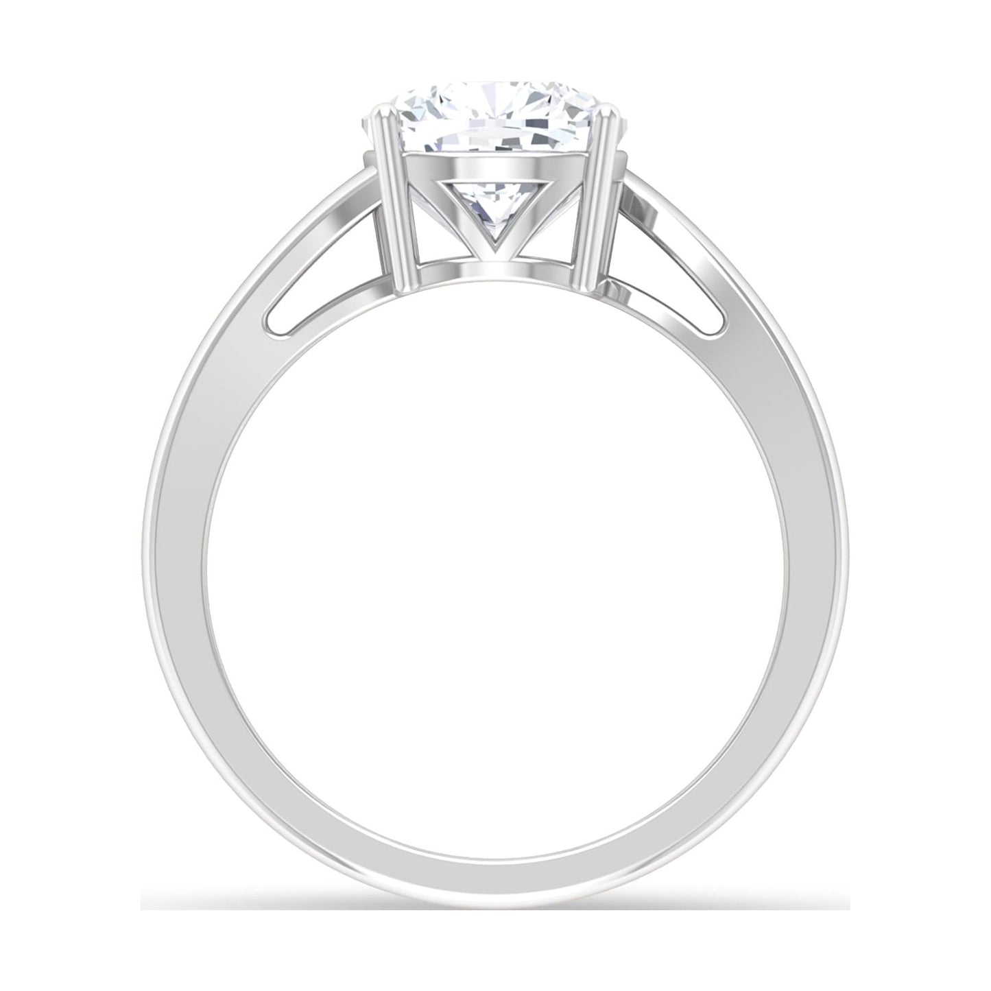 Cushion Cut Moissanite Solitaire Engagement Ring 8mm 925 Sterling Silver US 4 D179842