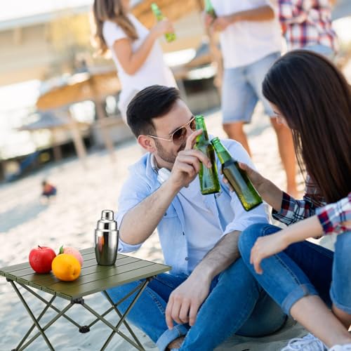 Portable Folding Camping Table with Carry Bag, Aluminum, Black Y763203