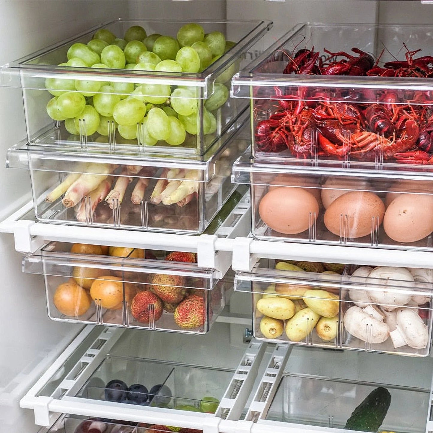 Cubby Fridge Pull-out Drawer Organizer G657