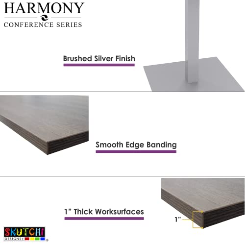 Harmony Series 16' Modular Conference Table with Power Modules, Black Oak P308