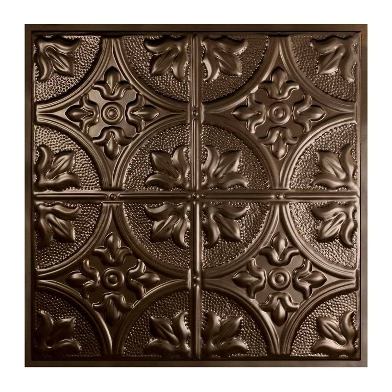Great Lakes Tin Sample - Jamestown Lay-In Ceiling Tile in Bronze Burst