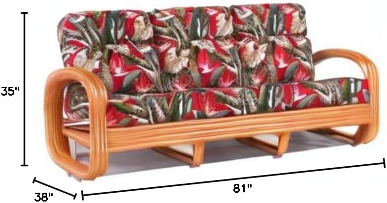 Rattan Living Room Sofa Couch (#1790H-BOPB) N920971