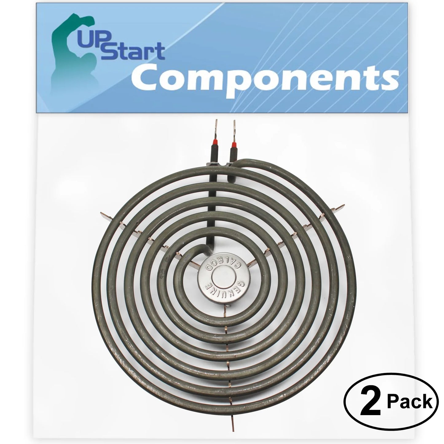 2-Pack Replacement for General Electric JBS26W4 8 inch 6 Turns Surface Burner Element - Compatible with General Electric WB30M2 Heating Element for Range, Stove & Cooktop