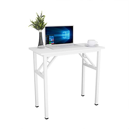 DlandHome Folding Desk Computer Desk 31.5x15.7inch White A1920