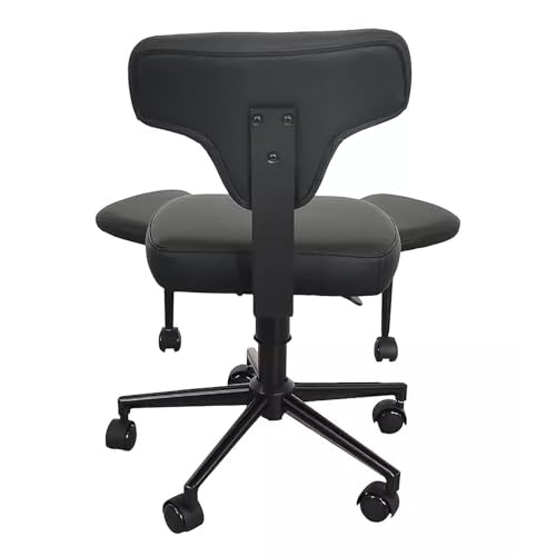 Game Cross Legged Chair with Back Support, Swiveling Meditation Chair (Black) C10748