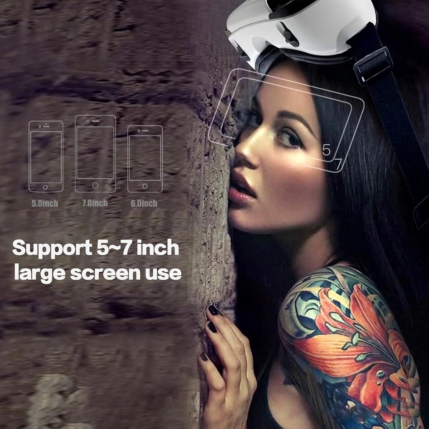 VR Headset with Controller for 5-7 Inch Phones N71359