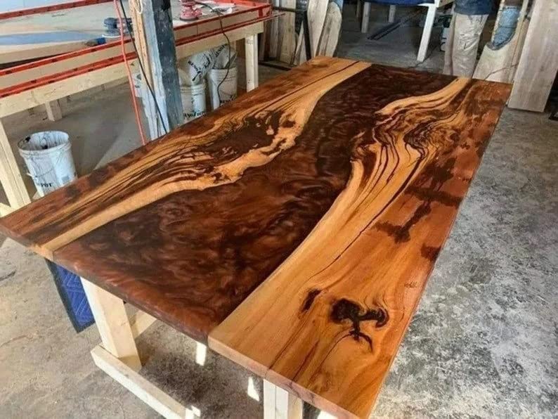 Personalized Epoxy Resin Dining Table, 36 x 20 Inches B5210
