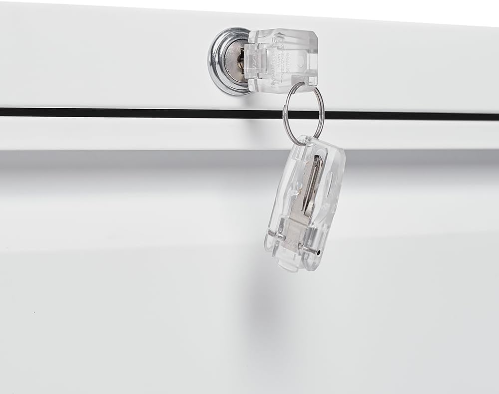 Locking 3-Drawer Metal Lateral File Cabinet, White Y445167