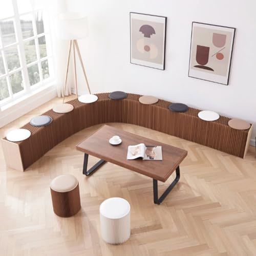 Paper Folding Telescopic Sofa Stool Brown L583519