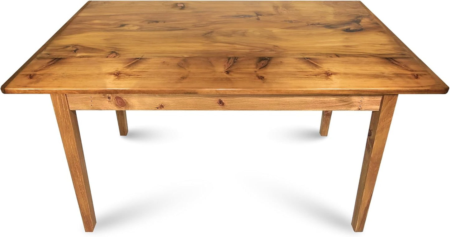 Amish Reclaimed Solid Wood Farmhouse Dining Table with Breadboard Ends M246