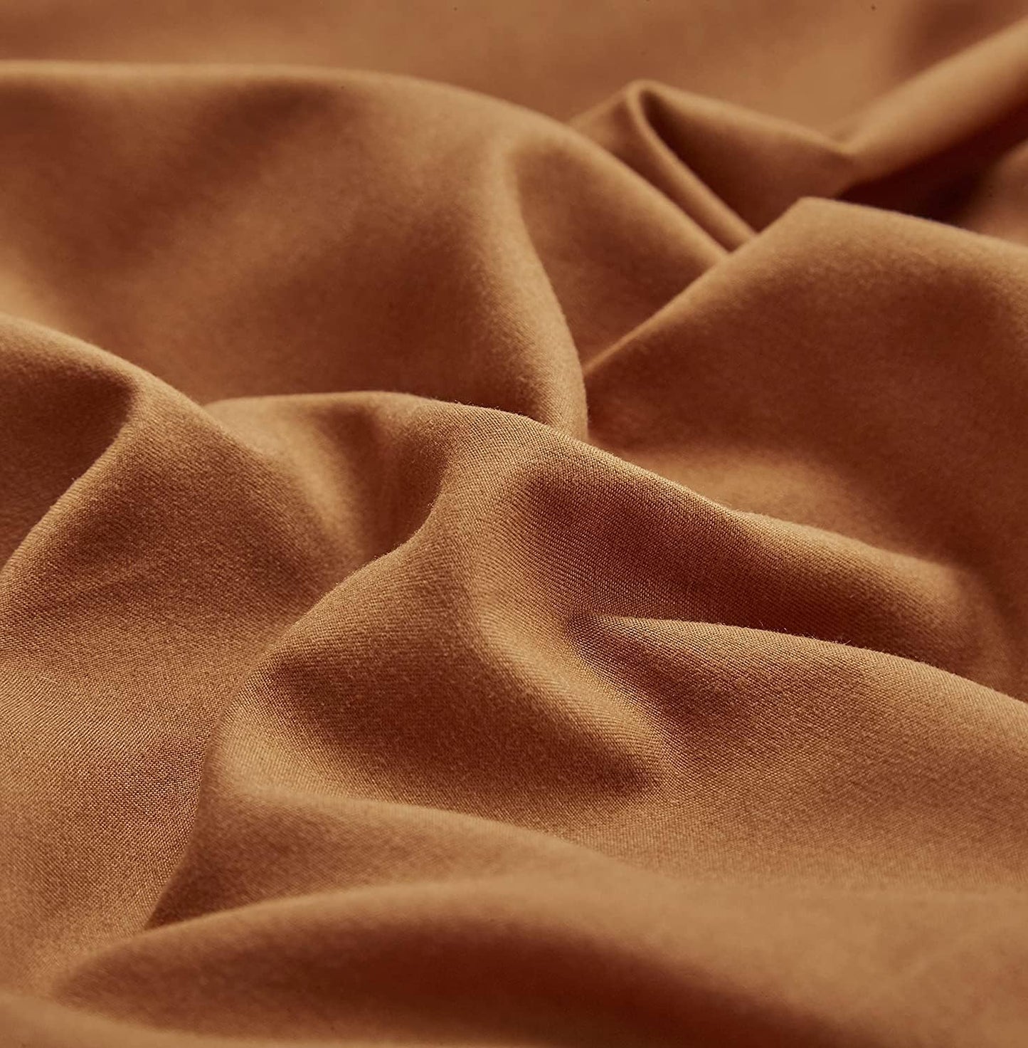 Pumpkin Color Comforter Set Solid Cinnamon Bedding Cal King 3 PCs H49991