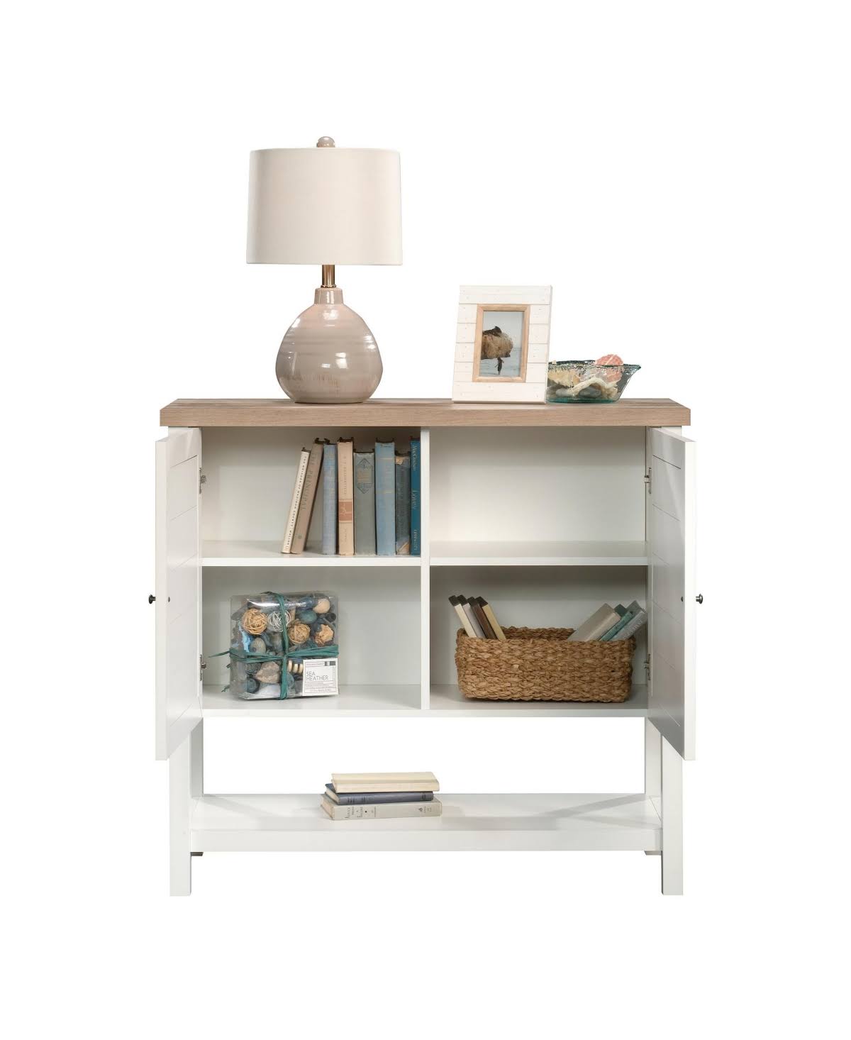 Sauder Cottage Road Storage Cabinet Soft White L6435