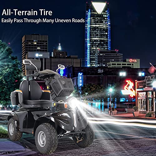 4 Wheels 3-Speed Electric Mobility Scooter for Adults and Seniors, Black R1598