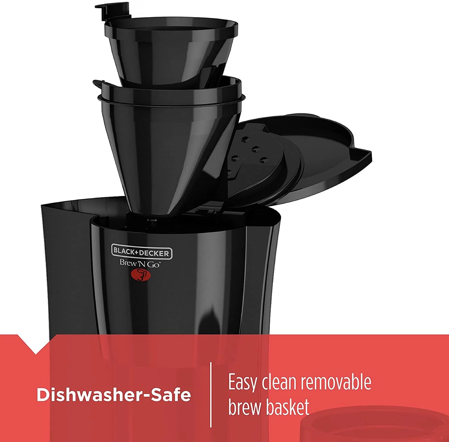 BLACK+DECKER Brew 'n Go Personal Coffeemaker with Travel Mug P145