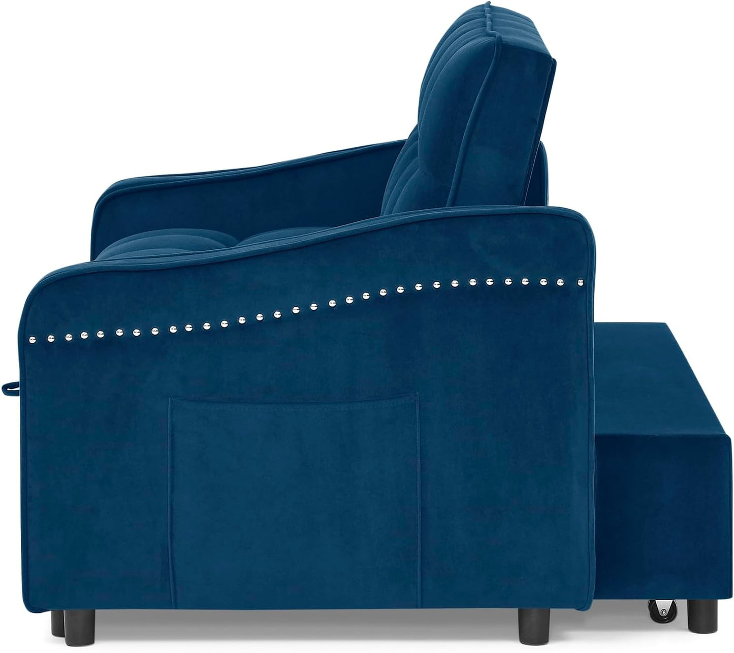 3 in 1 Convertible Sleeper Sofa Couch with Pull Out Bed, Small Futon Loveseat V25033