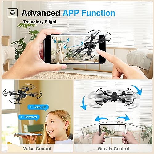 ATTOP Drone with 1080P Camera FPV Foldable RC Quadcopter for Kids W529336