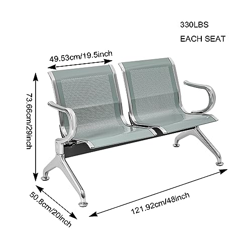3 Seat Waiting Room Chair for Office Airport Lobby Hospital (Blue) E708179