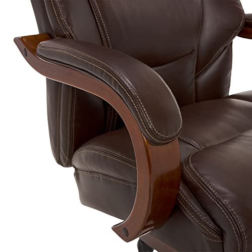 La-Z-Boy Delano Big & Tall Executive Office Chair, Bonded Leather, Black X71543