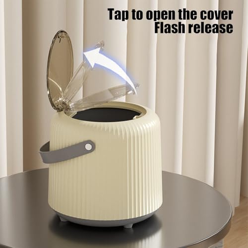 Mini Trash Can with Lid for Desk, Office, Bathroom X421329