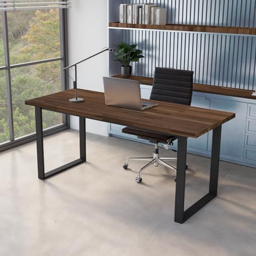 Solid Wood Table Top, Dark Walnut Acacia Desktop for Standing Desk E887