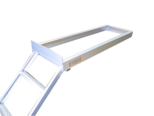 Pactrade Marine Pontoon Boat Under Deck 4 Step Flat Front Ladder Anodized Aluminum 300lbs M668