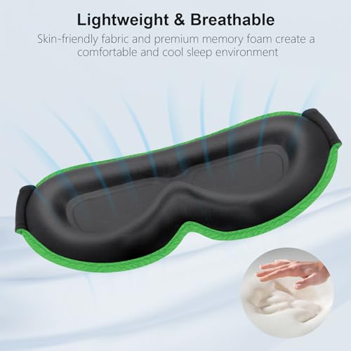 Gritin 100% Blackout Sleep Masks for Women & Men, Ergonomic 3D Cutout Eye Mask, Curry Color I3295