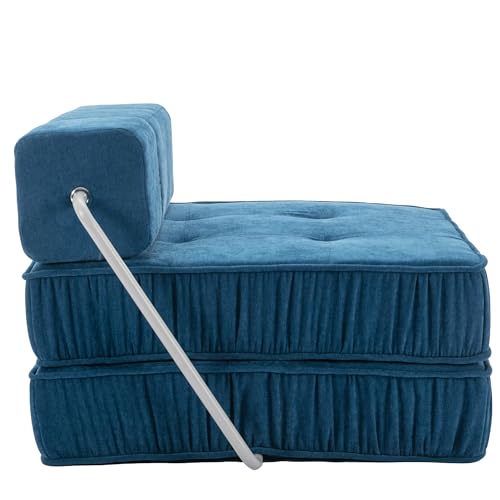 Folding Sofa Bed Futon Sleeper Chair with Removable Back Cushion Gray K245