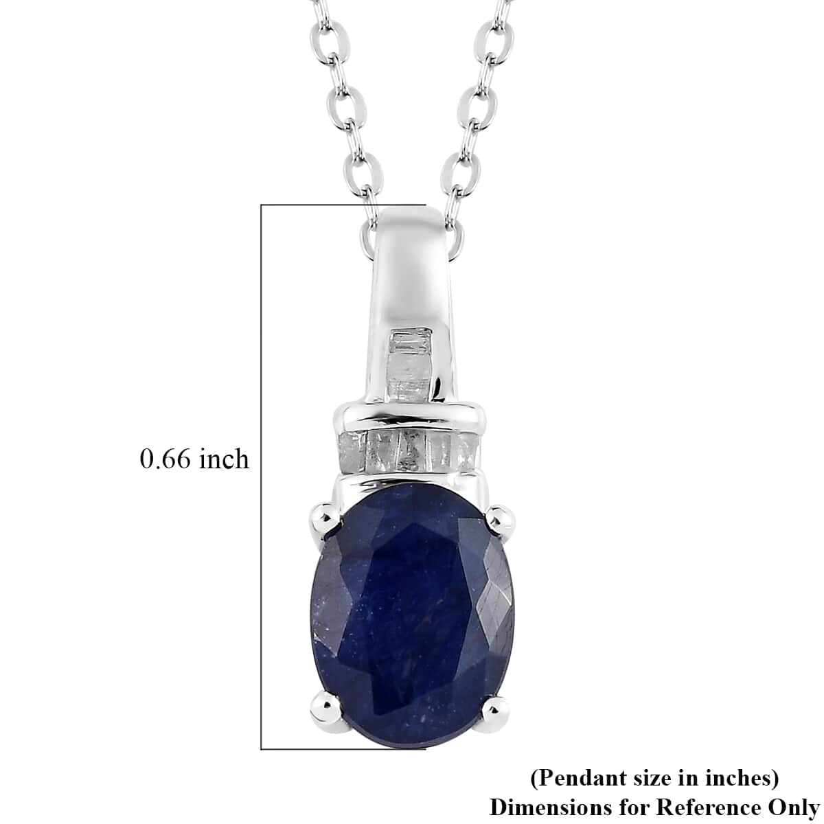 Shop LC 925 Sterling Silver Sapphire Pendant Necklace for Women D621256