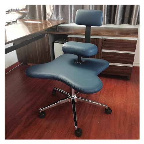 Ergonomic Cross Legged Office Chair with Lumbar Support, White M9496