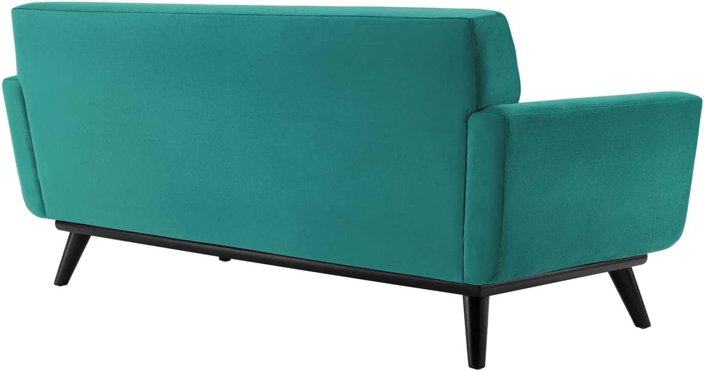 Modway Engage Channel Tufted Velvet Loveseat Teal A82221