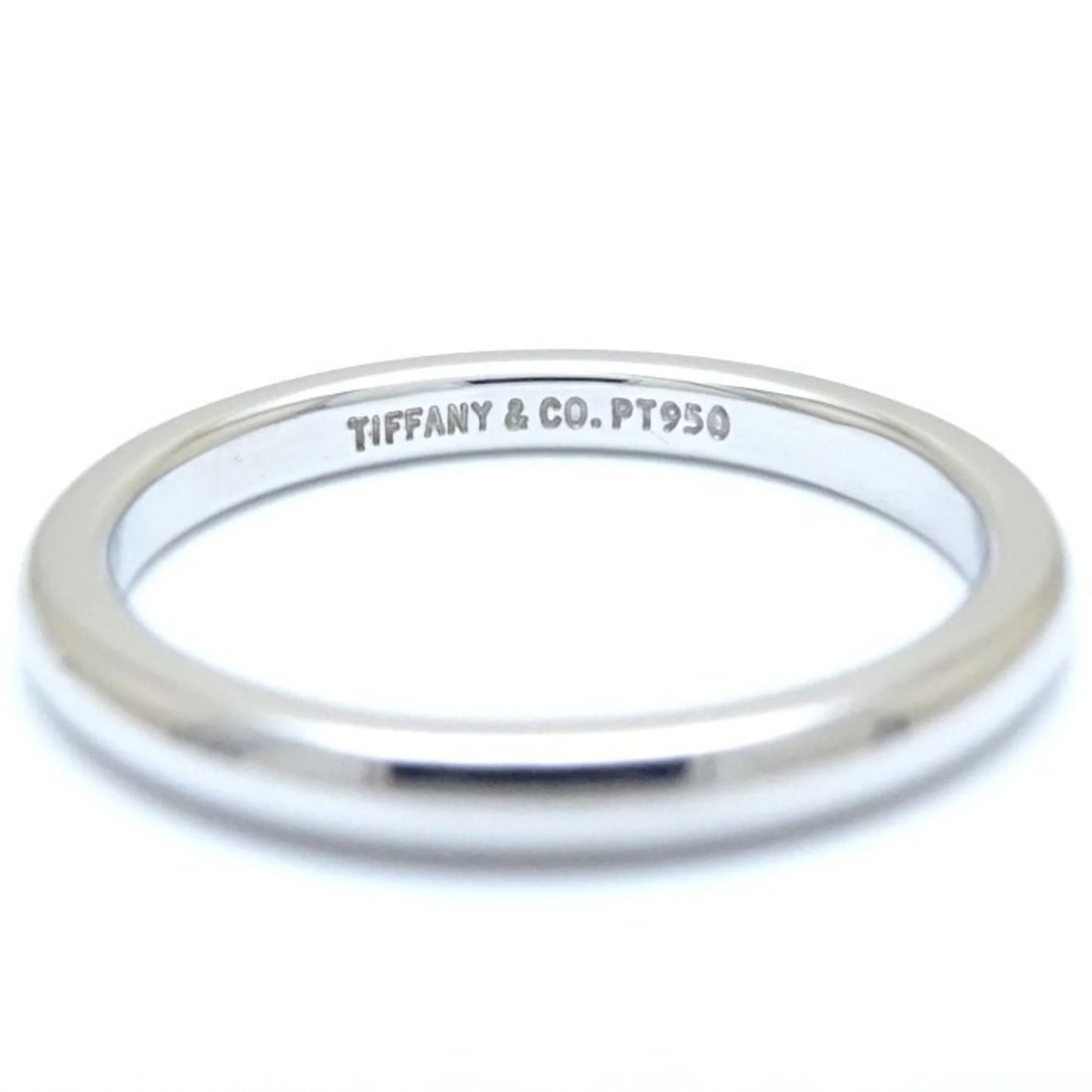 Tiffany & Co. Wedding Band Ring 2mm Pt950 Platinum Z583