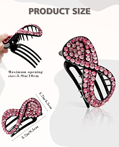 French Flat Hair Clips for Women 6Pcs Strong Hold Matte Dark V3858
